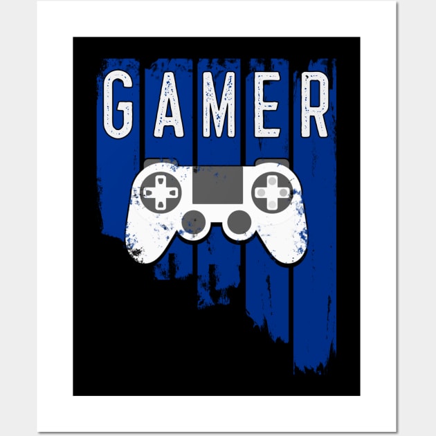 Gamer - PlayStation Theme Wall Art by MrDrajan